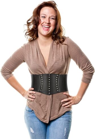 حزام مشد YooAi للنساء فساتين مشد مرن واسع للخصر حزام زي قرصان عصر النهضة in Kuwait