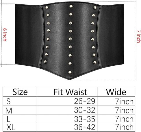 حزام مشد YooAi للنساء فساتين مشد مرن واسع للخصر حزام زي قرصان عصر النهضة in Kuwait