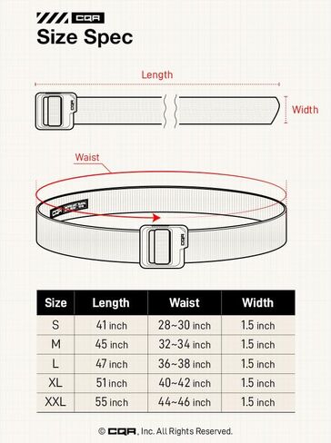 CQR Tactical Belt, Military Style Heavy Duty Belt, Webbing EDC Quick-Release Buckle in Kuwait