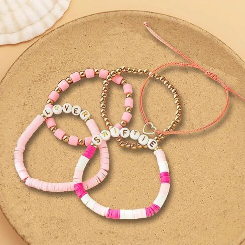 XIN HUA 10 Pcs Friendship Bracelet Set for Women Girls, Friendship Inspired Beaded Bracelets Gifts for Eras Music Lover, Aesthetic Summer Beach Jewelry for Xmas Halloween in Kuwait