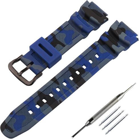 سوار ساعة Topuly للرجال من الراتنج متوافق مع Casio SGW-500H 400h 300h AE1200 1000w AEQ-110W F-108WH W-735 إكسسوارات سلسلة ساعات رياضية خارجية مقاومة للماء للنساء in Kuwait