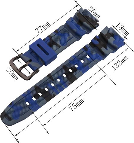 سوار ساعة Topuly للرجال من الراتنج متوافق مع Casio SGW-500H 400h 300h AE1200 1000w AEQ-110W F-108WH W-735 إكسسوارات سلسلة ساعات رياضية خارجية مقاومة للماء للنساء in Kuwait
