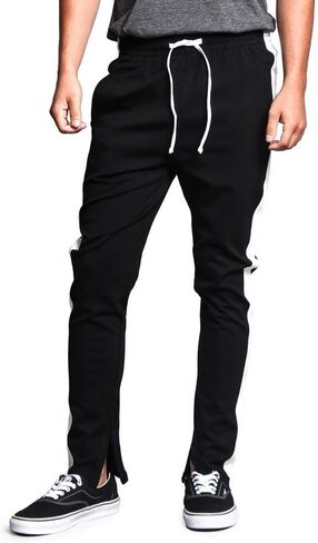 Men's Essential Solid and Plaid Stripes Premium Track Pants in Kuwait