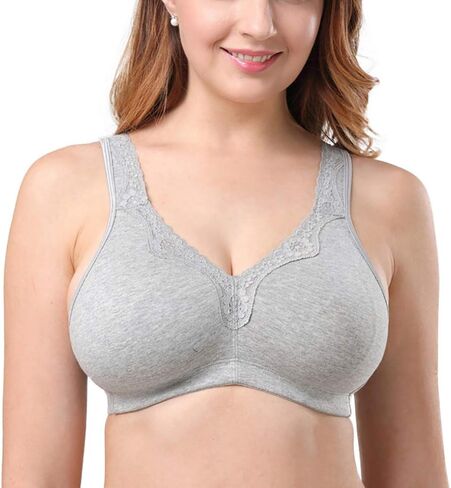 sheroine Plus Size Soft Cotton Wirefree Ultrathin Unpadded Bra in Saudi Arabia