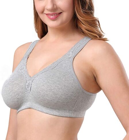 sheroine Plus Size Soft Cotton Wirefree Ultrathin Unpadded Bra in Saudi Arabia