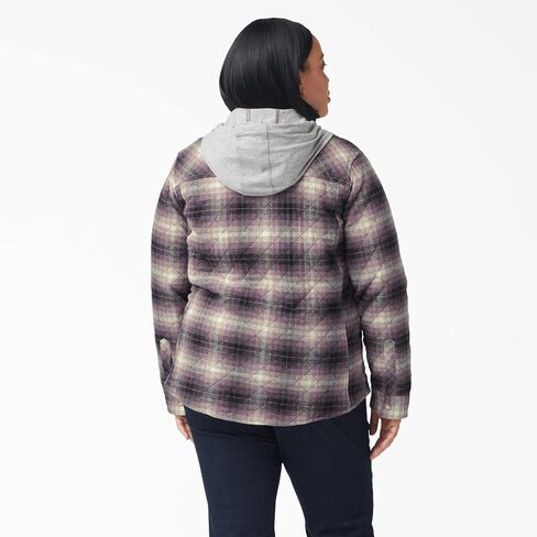 Dickies Size Women’s Plus Flannel Hooded Shirt Jacket in Saudi Arabia
