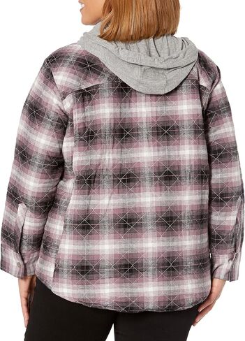 Dickies Size Women’s Plus Flannel Hooded Shirt Jacket in Saudi Arabia