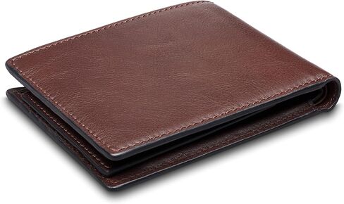 Bosca Navayo Slim 10 Pocket Wallet w/Removeable Flip I.D Passcase Light Brown in Kuwait
