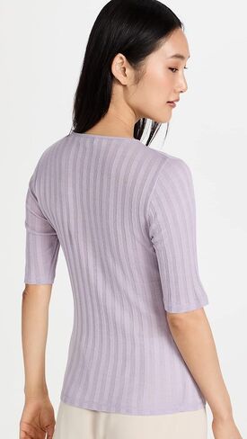 Vince Women's Ribbed Elbow Sleeve Crew Tee in Saudi Arabia