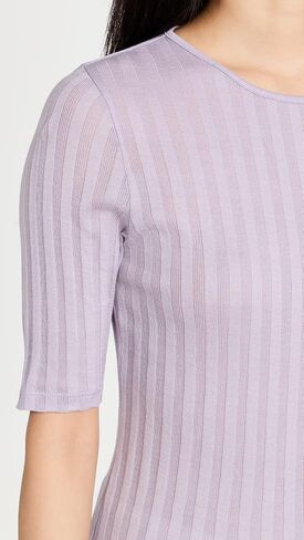 Vince Women's Ribbed Elbow Sleeve Crew Tee in Saudi Arabia