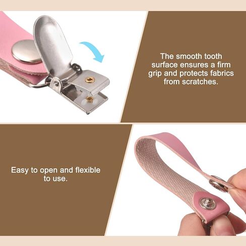 uxcell Hat Clips for Travel, PU Leather Hat Clips for Women Bag Luggage Outdoor Travel Hat Companion in Kuwait