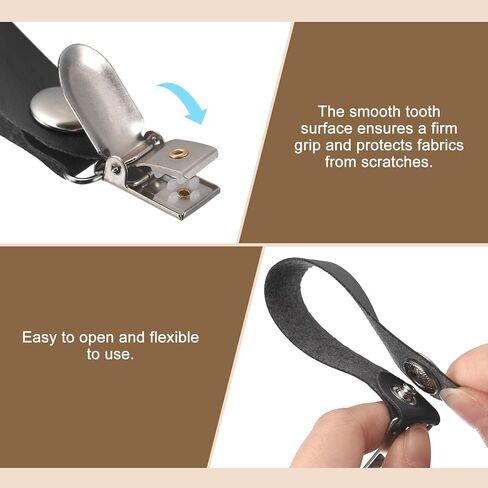 uxcell Hat Clips for Travel, PU Leather Hat Clips for Women Bag Luggage Outdoor Travel Hat Companion in Kuwait