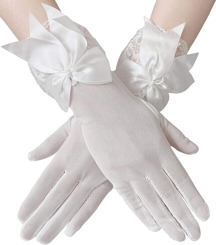 جيونفورتسي قبعة فاسيناتور شبكية من الريش، قبعة ديربي لحفلات الشاي مع قفازات من الدانتيل، قلادة لؤلؤ لحفلات الزفاف in Kuwait