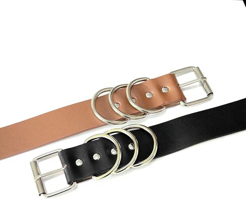 Rose-Samira Women's Punk Leather Belt with Detachable Chain,Vintage Costume Accessories in Kuwait