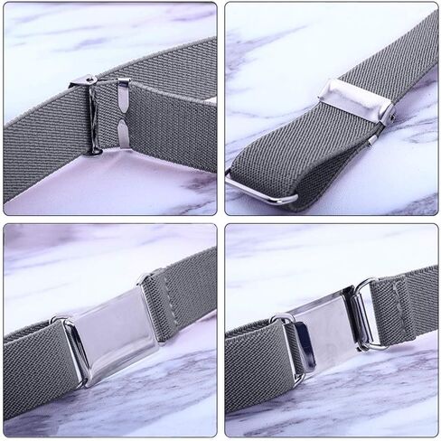 Smilerain 4 Pieces Kids Elastic Belts, Kid Adjustable Buckle Stretch Belt for Children, 4 Colors, Multicolor, L in Kuwait