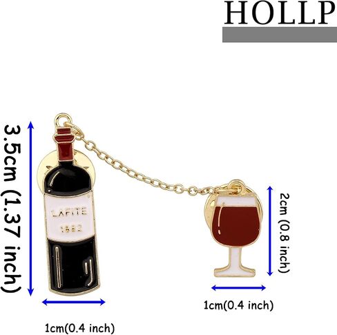HOLLP Red Wine Coffee Beer Pin Personalized Wine Pendant Badge Wine Cheers Gift for Lover Girlfriend in Saudi Arabia