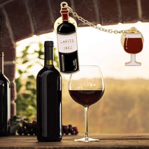 HOLLP Red Wine Coffee Beer Pin Personalized Wine Pendant Badge Wine Cheers Gift for Lover Girlfriend in Saudi Arabia