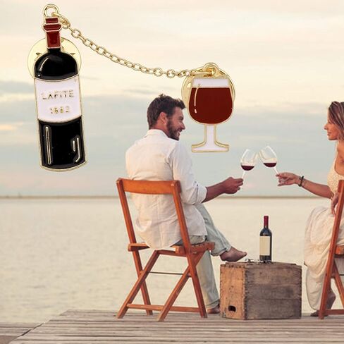 HOLLP Red Wine Coffee Beer Pin Personalized Wine Pendant Badge Wine Cheers Gift for Lover Girlfriend in Saudi Arabia