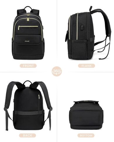 LOVEVOOK Laptop Backpack for Women,15.6 Inch Fashion Travel Backpack,Large Capacity Backpack Purse with USB,Water-resistant fits College Work Business Travel （Beige） in Saudi Arabia