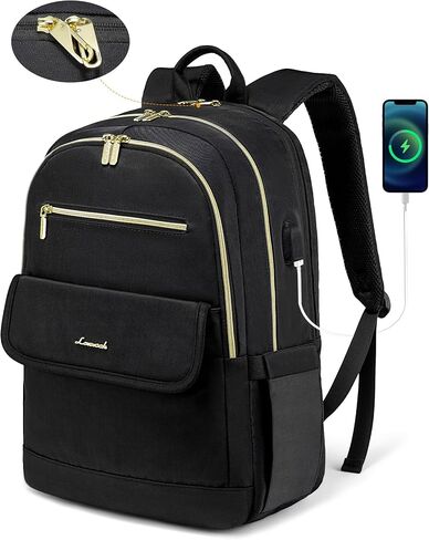 LOVEVOOK Laptop Backpack for Women,15.6 Inch Fashion Travel Backpack,Large Capacity Backpack Purse with USB,Water-resistant fits College Work Business Travel （Beige） in Saudi Arabia
