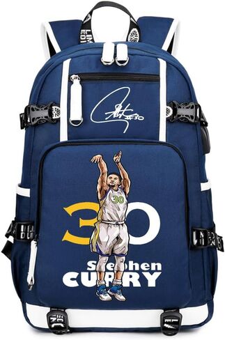 No. 30 Basketball Player Star Multifunctional Backpacks Sports Fan Bookbag Travel Student Backpack (W2) in Kuwait