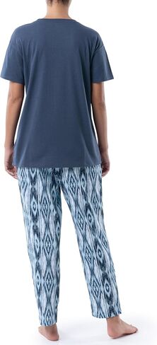 Wrangler Women's Short Sleeve Graphic Tee and Printed Pants Pajama Sleep Set in Saudi Arabia