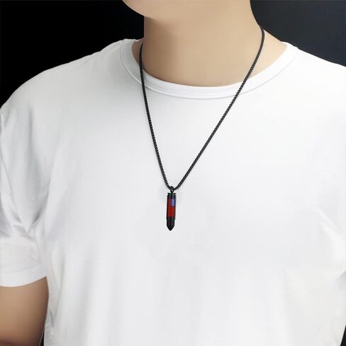 Bullet Urn Necklace for Ashes Stainless Steel Box Chain 24 inch American Flag Pendant Cremation Memorial Jewelry for Men in Kuwait