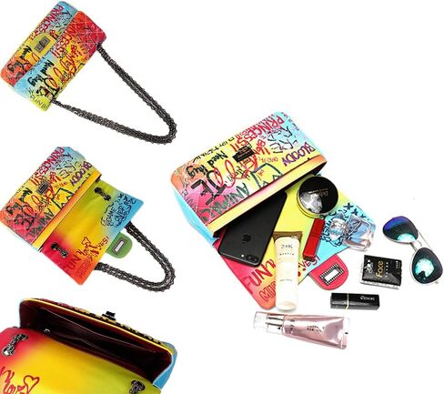 حقائب يد نسائية صغيرة عبر الجسم من Wxnow، حقائب كتف جلدية بمقبض جرافيتي in Kuwait