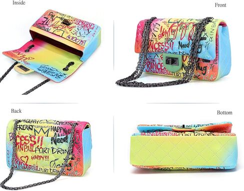 حقائب يد نسائية صغيرة عبر الجسم من Wxnow، حقائب كتف جلدية بمقبض جرافيتي in Kuwait