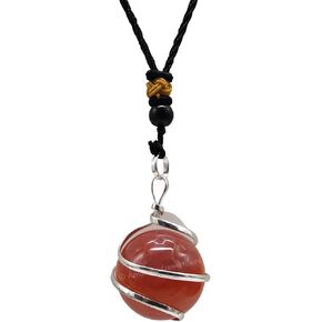 Amazing Gemstone Crystals and Healing Stones Carnelian Necklace - Gold Chain Necklace Pendant - Real Crystal Necklace in Saudi Arabia