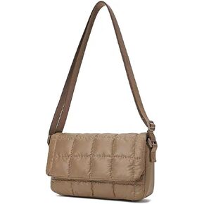 Quilted Crossbody Bags for Women Trendy Flap Saddle Purses Lightweight Nylon Side Shoulder Hand Bag with Adjustable Strap in Kuwait