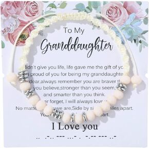 DDOFAH Valentines Days Gifts Bracelets for Mom Granddaughter Wife sister Daughter Grandmother, Birthday Gifts for Women Thanksgiving Day Gifts Jewelry Cord Wrap Bracelet.