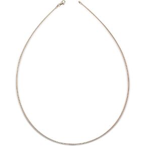 JewelryWeb الفضة الاسترليني الإيطالية 1.2mm جولة أوميغا طوق سلك قلادة -16 "18" 20" - وردة بيضاء صفراء - قلادة قلادة للنساء - قلادة بيان