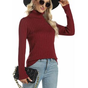 سترة صوفية نسائية ذات ياقة مدورة وأكمام طويلة محبوكة دافئة من RCJU in Kuwait