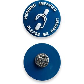 Hearing Impaired - Please Be Patient - 3D Visual Alert Pin for Deaf and Hard of Hearing Individuals in Kuwait