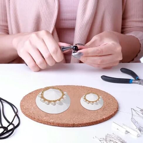 DELORIGIN 2pcs Gesso Jewelry Display Holder Stand Plaster White Diamond Shape Jewelry Tray Bracelet Holder Accessories Storage for Necklace Ring Bracelets Home Decor Photography Props in Saudi Arabia
