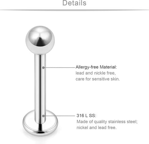 SCERRING 14 مقياس الخد خواتم ثقب واضح تشيكوسلوفاكيا اللسان الدائري هيئة ثقب المجوهرات التجنيب 16 مللي متر 5/8 بوصة 18 قطعة in Kuwait