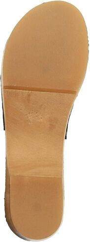 BJORK Swedish Comfort Women's Mila Low Heel Wooden Clog Sandals - (Brown Combo EU-37) in Saudi Arabia