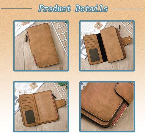 Long Wallet for Women, Women Bifold Wallet, Large Trifold Clutch Wallet for Women Extra Capacity, Medium Size Fashion Pu Leather Wallet (Black) in Kuwait