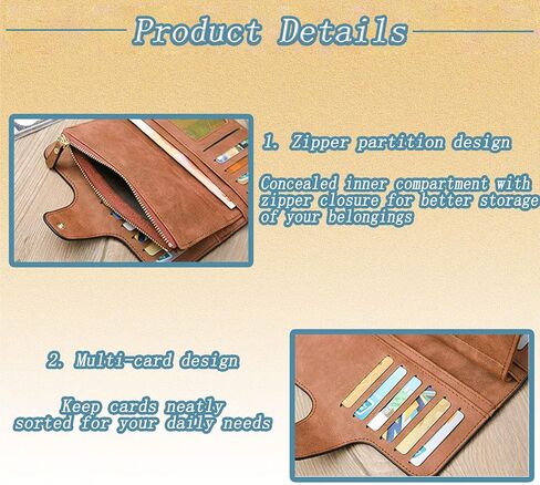 Long Wallet for Women, Women Bifold Wallet, Large Trifold Clutch Wallet for Women Extra Capacity, Medium Size Fashion Pu Leather Wallet (Black) in Kuwait