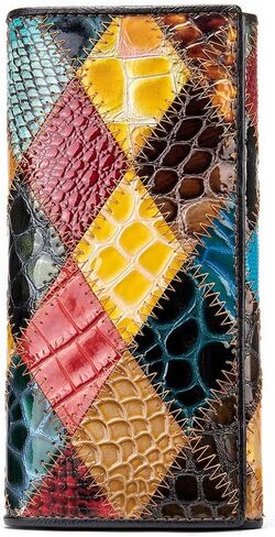 GHUHUALX Women's Wallets Stylish Genuine Leather Women's Tri-Fold Wallet - Slim & Multi-Color Card Holder Clutch Purse (Burgundy) in Saudi Arabia