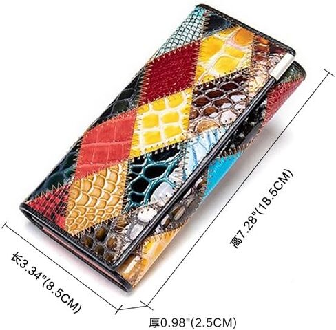 GHUHUALX Women's Wallets Stylish Genuine Leather Women's Tri-Fold Wallet - Slim & Multi-Color Card Holder Clutch Purse (Burgundy) in Saudi Arabia