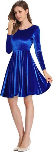 Leadingstar Women's Velvet Cocktail Party Mini Dress in Kuwait