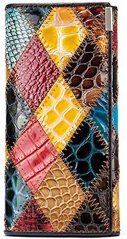 GHUHUALX Women's Wallets Stylish Genuine Leather Women's Tri-Fold Wallet - Slim & Multi-Color Card Holder Clutch Purse (Burgundy) in Saudi Arabia