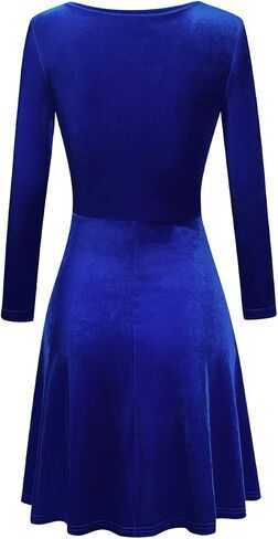 Leadingstar Women's Velvet Cocktail Party Mini Dress in Kuwait