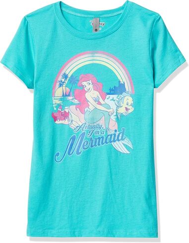Disney Princess Actual Mermaid Girl's Solid Crew Tee in Saudi Arabia