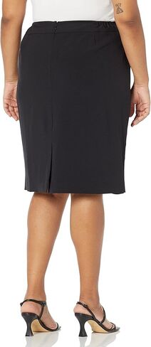 Le Suit Women's Plus Size Jacket/Skirt Suit, Black/White, 16W in Saudi Arabia