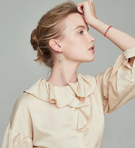 mozaka 14-18pcs أساور العين الشريرة للنساء الرجال 7 عقدة أساور محظوظة اليدوية مضفر الأحمر سلسلة سوار قابل للتعديل الأسرة الصداقة زوجين حماية تميمة سوار in Kuwait