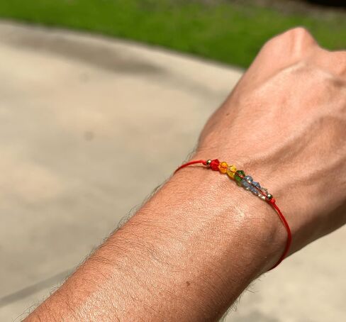 Magic Allure 7 Chakra bracelet Handmade Red Cord with crystal beads. Perfect for spiritual balance, healing and aligning energy. Yoga Gifts. Adjustable Cord for Adults, Women and Men. in Saudi Arabia