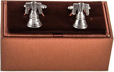 MRCUFF 4th of July Liberty Bell Pair Cufflinks in a Presentation Gift Box & Polishing Cloth in Saudi Arabia
